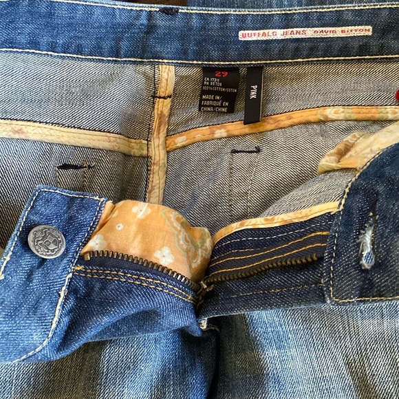 Buffalo Vintage Never Used Detailed Design Sexy Fit Pink Floral Inside Jeans - Picture 7 of 16